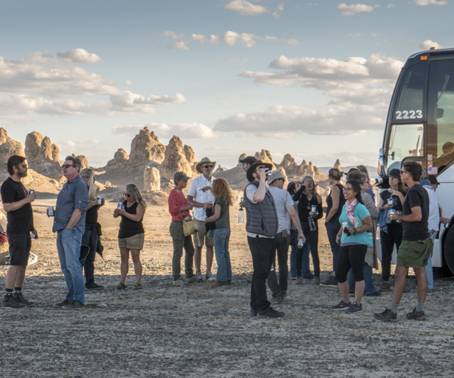 Day One: Happy hour at the Trona Pinnacles.