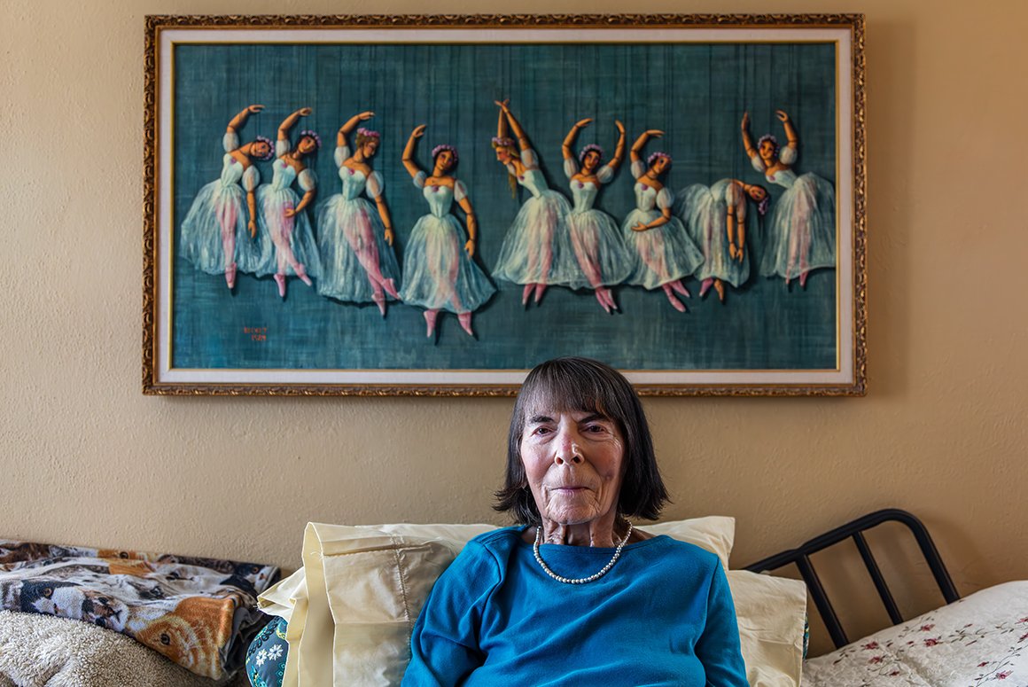 Marta Becket at her home at Death Valley Junction on November 28, 2015. Photo: Kim Stringfellow.